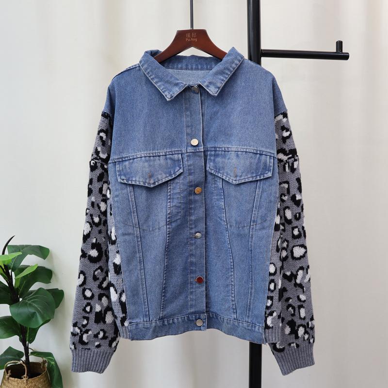 Вязаный кардиган из денима с леопардовым принтом, новый свободный повседневный дизайн, темпераментная куртка-свитер для женщин, осень-зима One size
Вязаный кардиган из денима с леопардовым принтом, новый свободный повседневный дизайн, темпераментная куртка-свитер для женщин, осень-зима One size