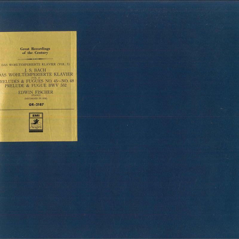 LP Record EDWIN FISCHER J. S. Bach Das Wohltemperierte Kla GR2187 ANGEL Japan Obi Classical Used
LP Record EDWIN FISCHER J. S. Bach Das Wohltemperierte Kla GR2187 ANGEL Japan Obi Classical Used