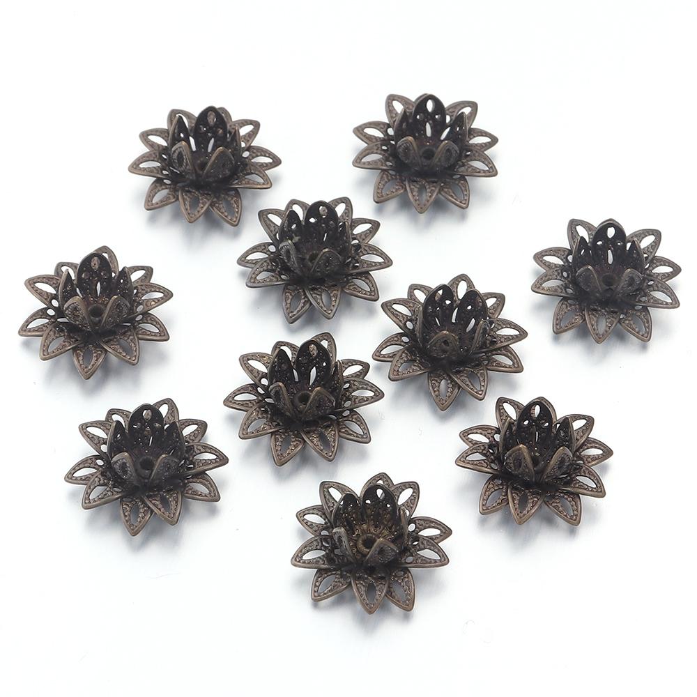 10pcs 16mm Copper Filigree Flowers Base Bead Caps Lotus Flower Shape Spaced Bead Cap For DIY Charms Earrings Jewelry Accessories
10pcs 16mm Copper Filigree Flowers Base Bead Caps Lotus Flower Shape Spaced Bead Cap For DIY Charms Earrings Jewelry Accessories