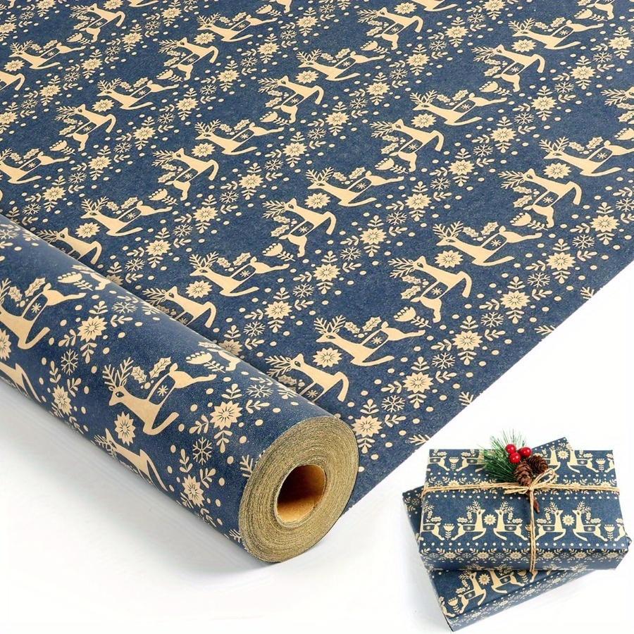Christmas Wrapping Paper Roll Snowflake Xmas Floral Reindeer Design Gift Wrapping Paper For Xmas New Year Holiday
Christmas Wrapping Paper Roll Snowflake Xmas Floral Reindeer Design Gift Wrapping Paper For Xmas New Year Holiday