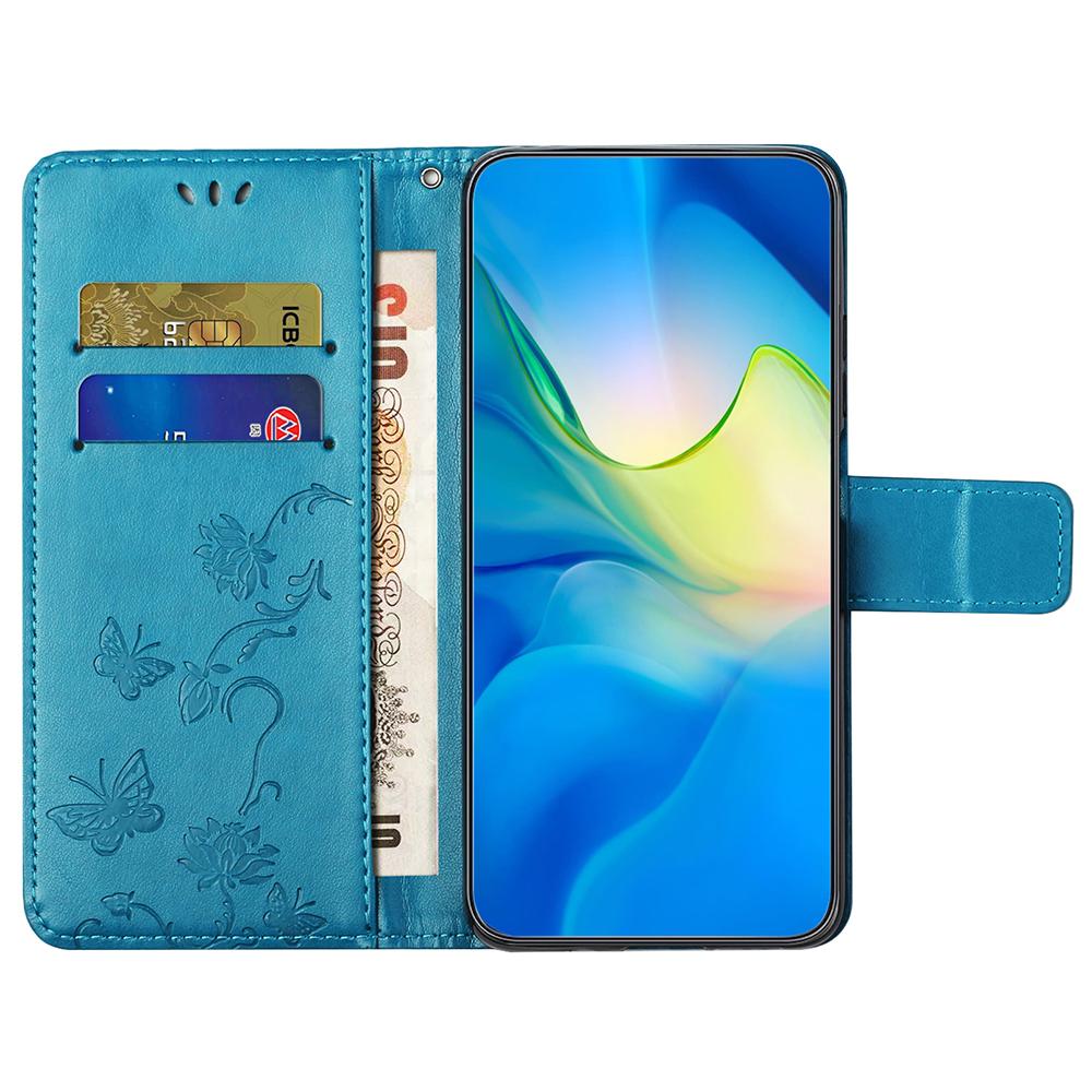 For Motorola Moto G55 5G Case Wallet Stand Imprinted Butterfly Flower PU Leather Phone Cover Cyan
For Motorola Moto G55 5G Case Wallet Stand Imprinted Butterfly Flower PU Leather Phone Cover Cyan