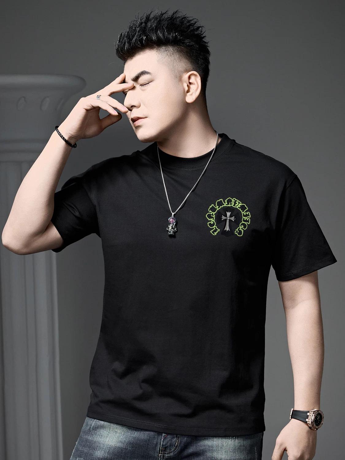 European-Style Round-Neck Short-Sleeve T-Shirt for Men, Summer 2026 New Trendy Brand with Heavy Embroidery, Casual Half-Sleeve Top M чёрный
European-Style Round-Neck Short-Sleeve T-Shirt for Men, Summer 2026 New Trendy Brand with Heavy Embroidery, Casual Half-Sleeve Top M чёрный