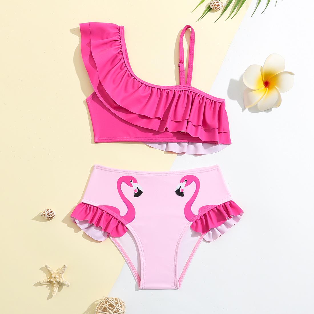 Flamingo Print One-Shoulder Ruffle Bikini for Toddler Girls - Quick-Dry Swimsuit 80 рожевий червоний колір
Flamingo Print One-Shoulder Ruffle Bikini for Toddler Girls - Quick-Dry Swimsuit 80 рожевий червоний колір