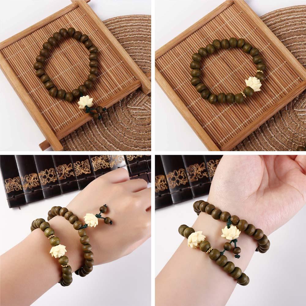 Elastic Wood Beaded Strand Bracelets Handwoven Green Natural Sandalwood Bracelet Women
Elastic Wood Beaded Strand Bracelets Handwoven Green Natural Sandalwood Bracelet Women