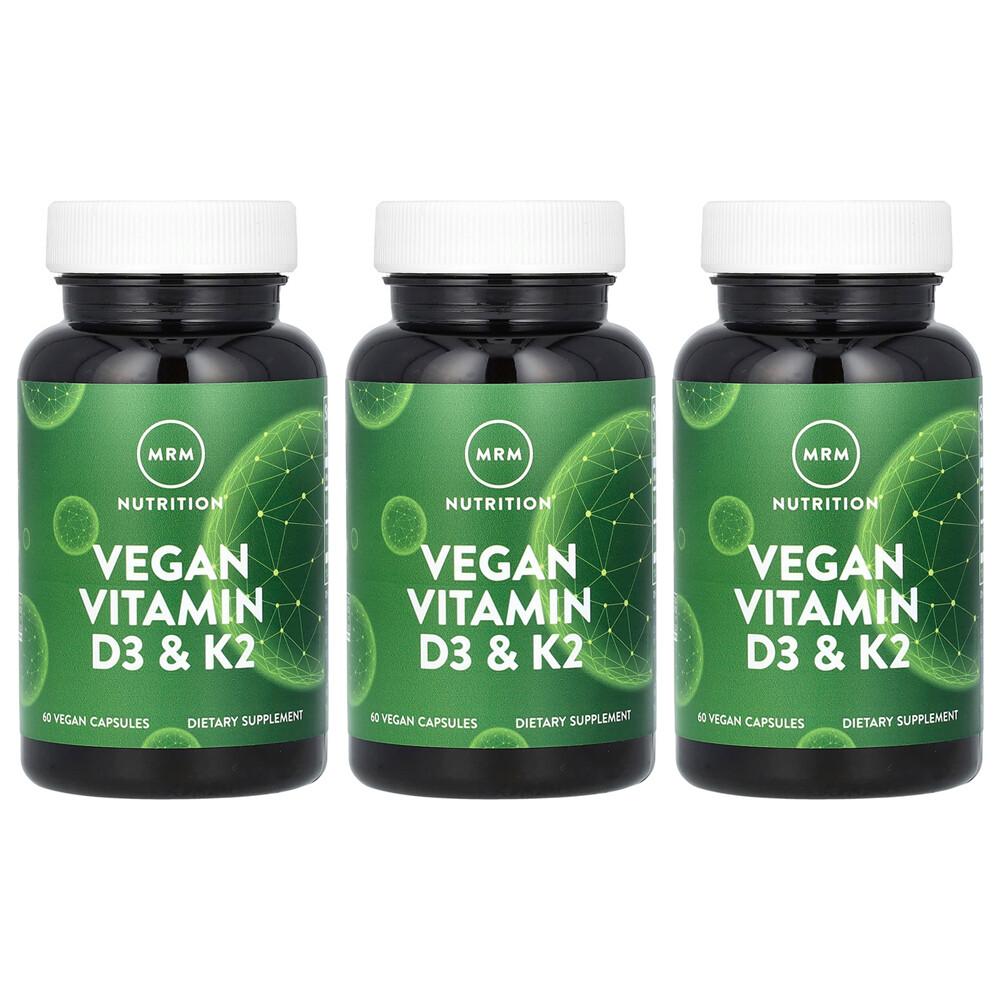 MRM Vegan Vitamin D3 & K2 Veggie Capsules, 60 Count (3 Pack) 60 pcs - 3 ea
MRM Vegan Vitamin D3 & K2 Veggie Capsules, 60 Count (3 Pack) 60 pcs - 3 ea