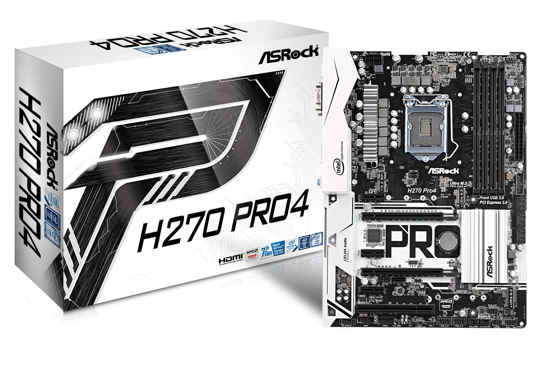 Материнська плата ASRock H270 Pro4, ATX, чіпсет Intel H270
Материнська плата ASRock H270 Pro4, ATX, чіпсет Intel H270