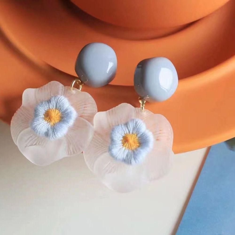 Transparent Flower Flowers Earrings Plastic Dangle Earrings Hand-made Ear Accessories Summer
Transparent Flower Flowers Earrings Plastic Dangle Earrings Hand-made Ear Accessories Summer