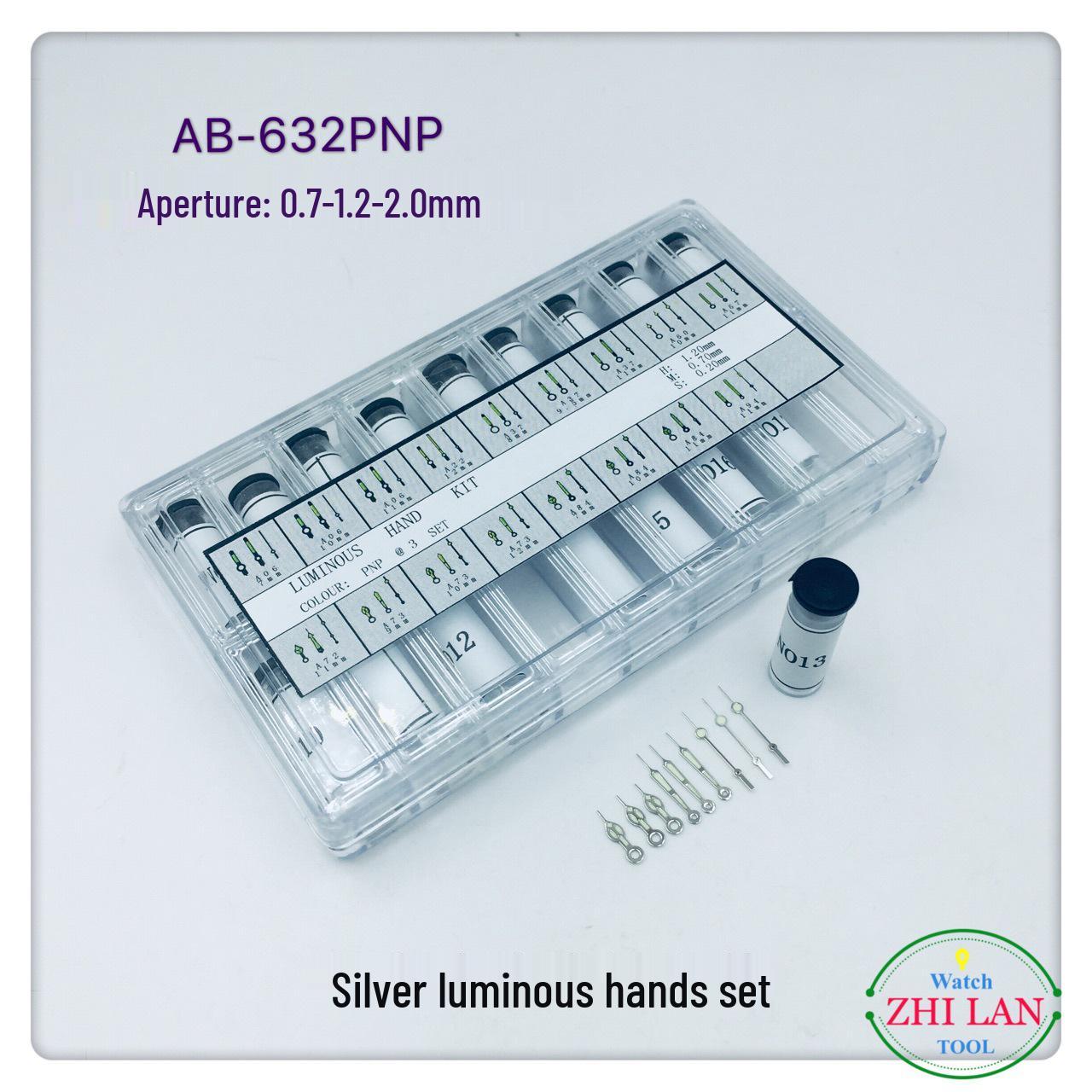 Silver Luminous Watch Hands Set: Hour, Minute, and Second Hands
Silver Luminous Watch Hands Set: Hour, Minute, and Second Hands