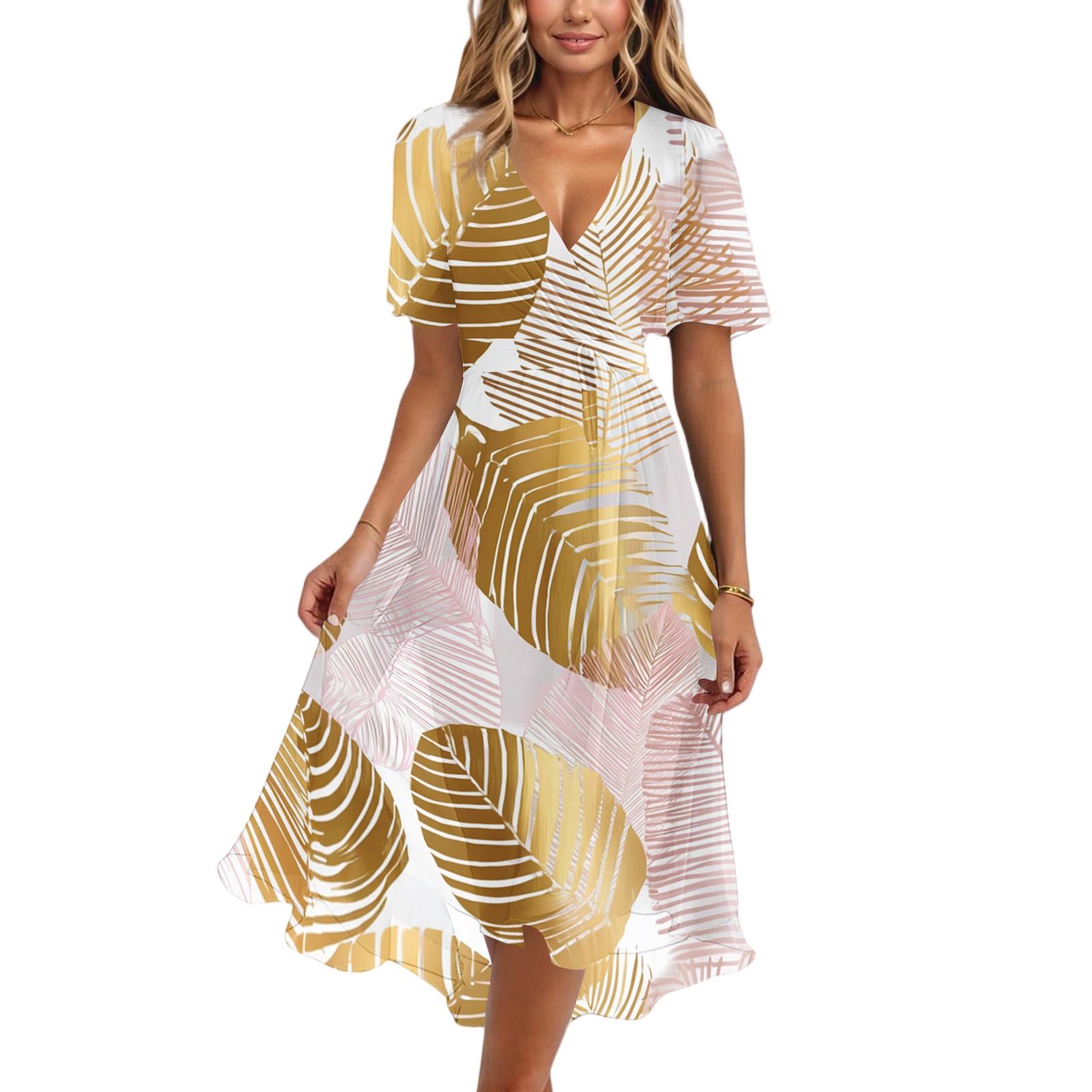 Women V Neck Short Sleeve Casual Dress Retro Floral Print Midi Dress Lightweight Summer Dress with Flared Skirt M Темно-синій
Women V Neck Short Sleeve Casual Dress Retro Floral Print Midi Dress Lightweight Summer Dress with Flared Skirt M Темно-синій