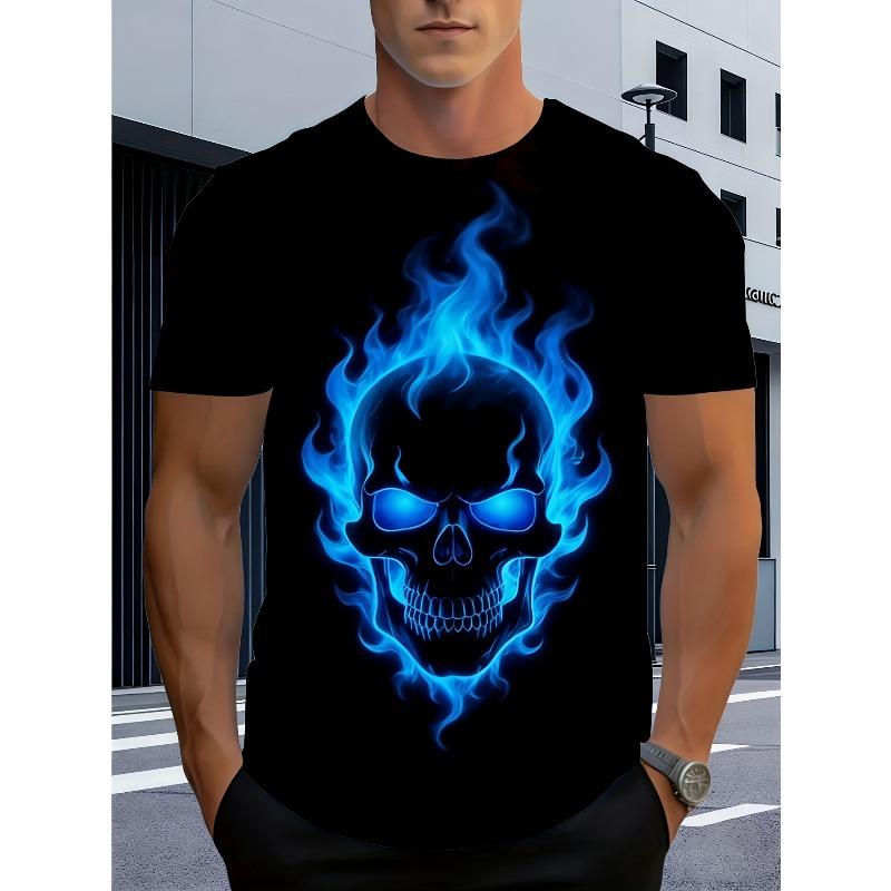 European sizes Summer Mens Top, Gothic Flame Skull Graphic Print Top, Slim Fit Crew Neck Design, Loose Comfortable Style, Men s Trendy TShirt S чёрный
European sizes Summer Mens Top, Gothic Flame Skull Graphic Print Top, Slim Fit Crew Neck Design, Loose Comfortable Style, Men s Trendy TShirt S чёрный