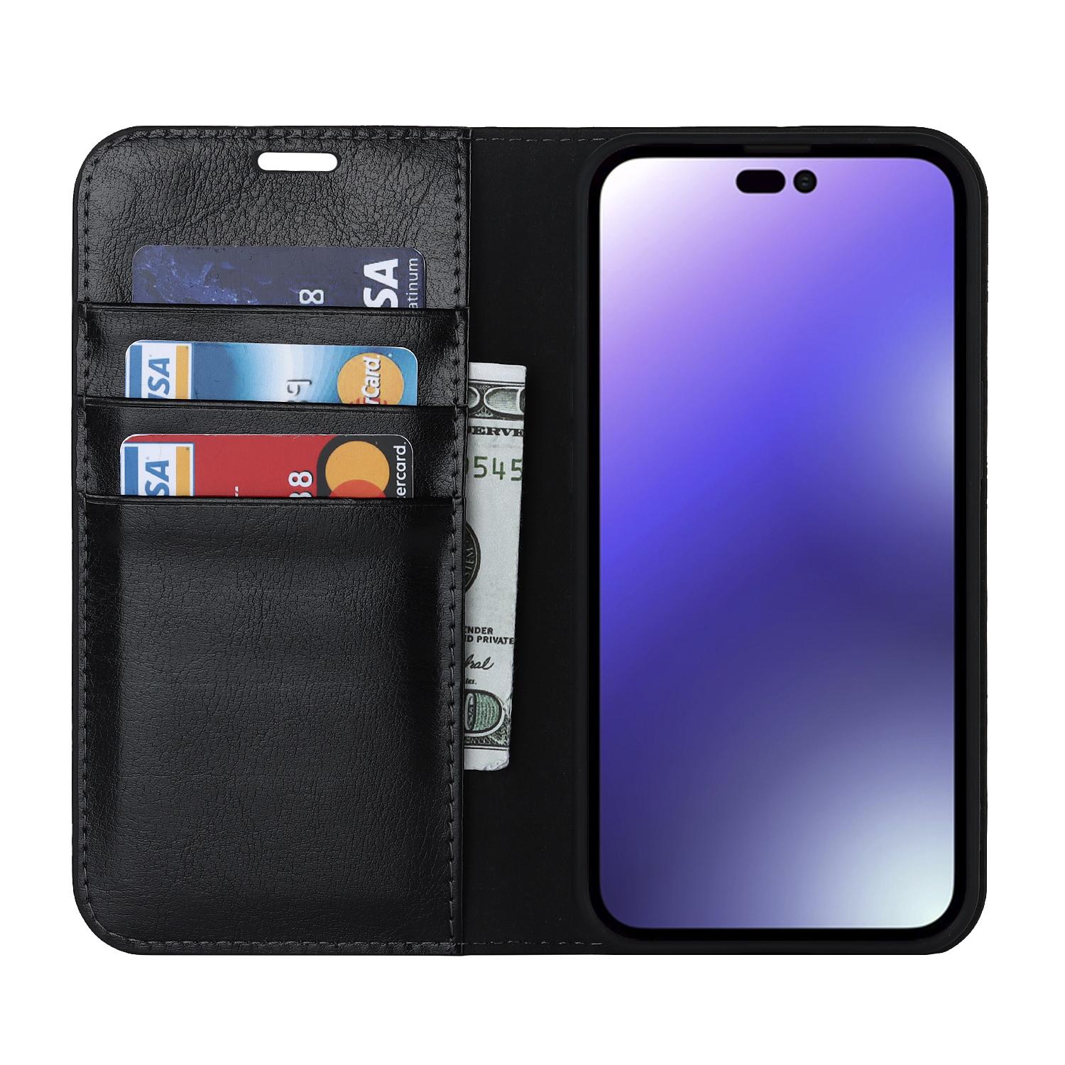 For iPhone 15 Pro Crazy Horse Texture Anti-fall Cover Genuine Cow Leather Stand Wallet Phone Case Black
For iPhone 15 Pro Crazy Horse Texture Anti-fall Cover Genuine Cow Leather Stand Wallet Phone Case Black