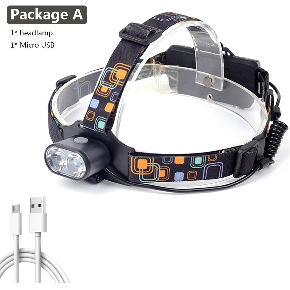 XM-L T6 Налобный фонарь Фонарик 18650 Батарея Светодиодные лампы Кемпинг/Велоспорт 3 режима Package A