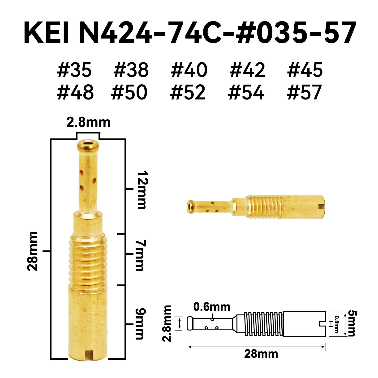 Alconstar Keihin N424-74C Series Pilot Jet #35-80 For KLX110R KT-M 950 Adventurer YZF-R6 KVF750 PZ19 A01
Alconstar Keihin N424-74C Series Pilot Jet #35-80 For KLX110R KT-M 950 Adventurer YZF-R6 KVF750 PZ19 A01