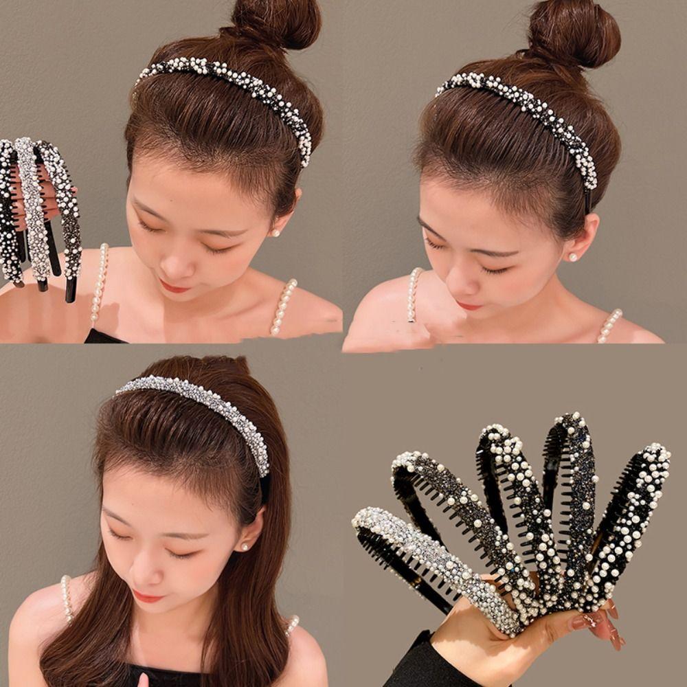Pearl Crystal Teeth Headband Sweet Face Wash Hair Hoop Female Hair Accessories Style2
Pearl Crystal Teeth Headband Sweet Face Wash Hair Hoop Female Hair Accessories Style2