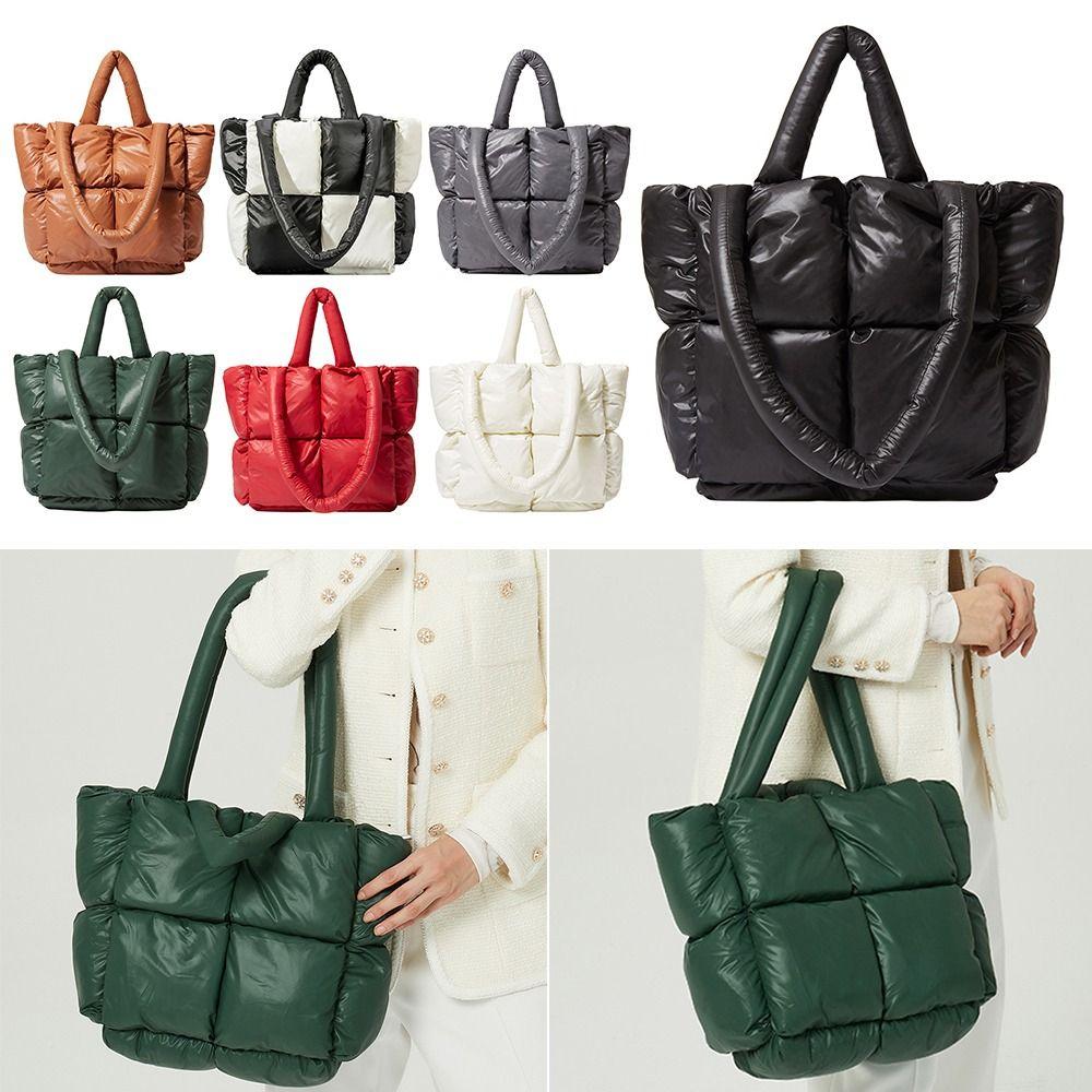 Сумка на плечо, пуховая большая сумка с хлопковой подкладкой, стеганая большая сумка для женщин, сумка-пуховик
Сумка на плечо, пуховая большая сумка с хлопковой подкладкой, стеганая большая сумка для женщин, сумка-пуховик