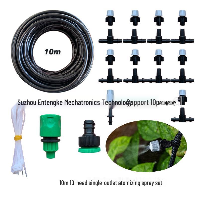 DIY 10m Single-Head Drip Irrigation & Atomization Cooling Kit for Trampoline 10m 10 nozzles
DIY 10m Single-Head Drip Irrigation & Atomization Cooling Kit for Trampoline 10m 10 nozzles