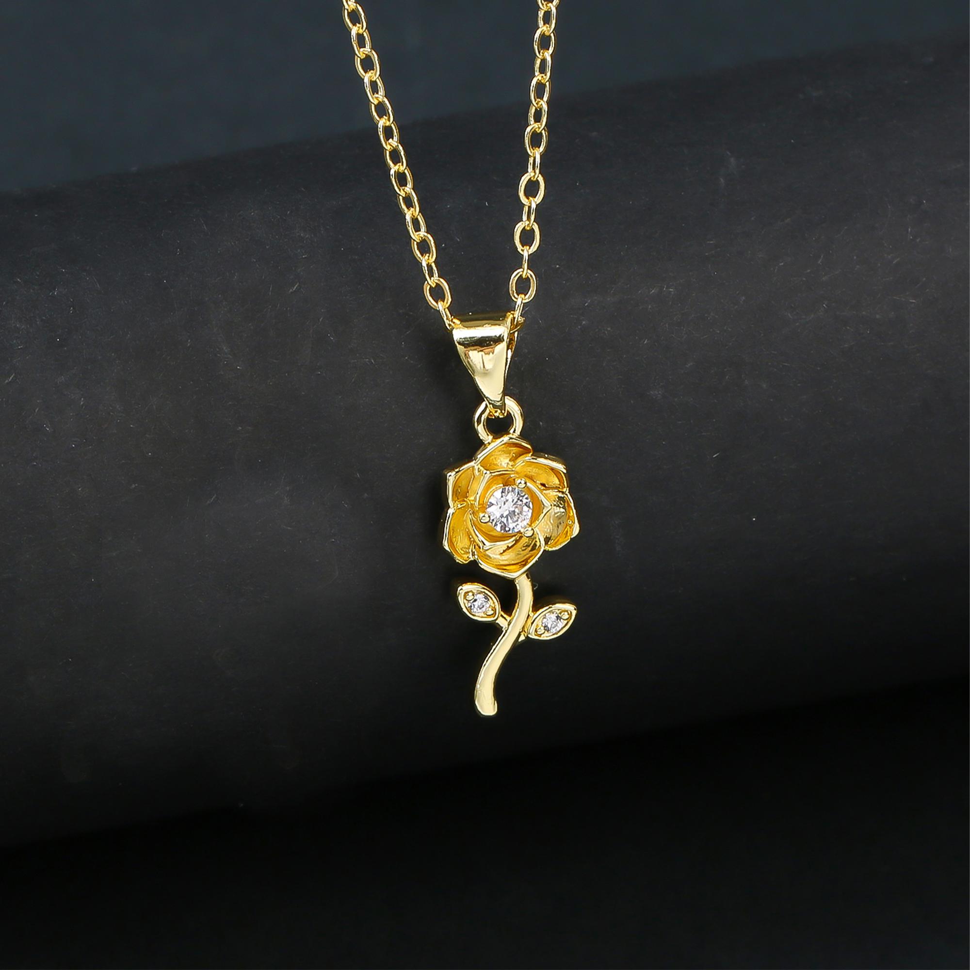 Classic Sunflower Rose Zirconia Pendant Necklace Celebrate Love, Loyalty Botanical Zircon for Women Girl Party Summer Gift
Classic Sunflower Rose Zirconia Pendant Necklace Celebrate Love, Loyalty Botanical Zircon for Women Girl Party Summer Gift