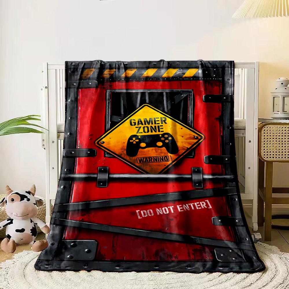 Yellow gamer zone sign with black game controller and warning text. for all seasons blanket lunch break throw gift 80cm x 120cm
Yellow gamer zone sign with black game controller and warning text. for all seasons blanket lunch break throw gift 80cm x 120cm