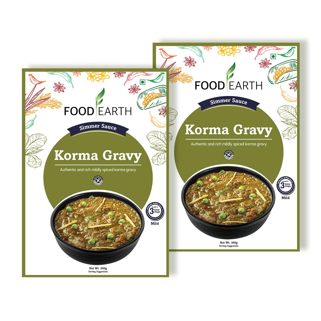 Food Earth Korma Gravy | Rich & Creamy Indian Curry Sauce with Cashew & Makhana | Ready-to-Cook Base for Paneer, Vegetables & Meat | No Added Pre
Food Earth Korma Gravy | Rich & Creamy Indian Curry Sauce with Cashew & Makhana | Ready-to-Cook Base for Paneer, Vegetables & Meat | No Added Pre