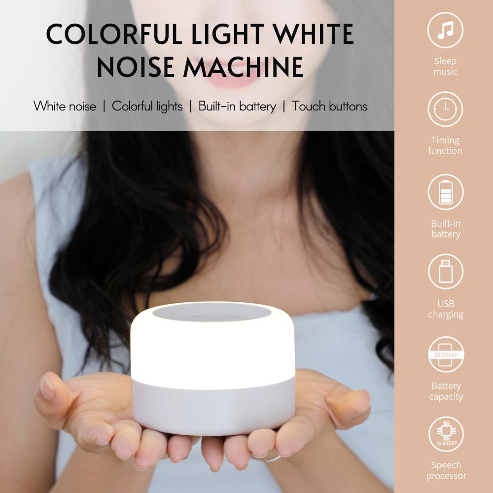 Portable White Sound Machine Baby Sooth Night Light with 12 Soothing Sounds 7 Lighting Colors Tim for Baby Students Adults Sleep Work M
Portable White Sound Machine Baby Sooth Night Light with 12 Soothing Sounds 7 Lighting Colors Tim for Baby Students Adults Sleep Work M