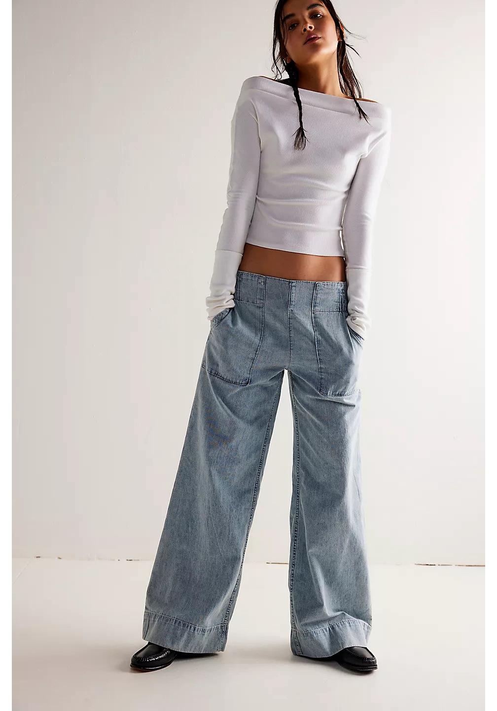 Trendy Low-Waist Loose Fit Slimming Denim Pants for Women Large
Trendy Low-Waist Loose Fit Slimming Denim Pants for Women Large