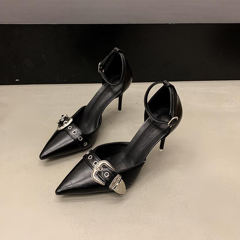 Женские босоножки на высоком каблуке, летняя новая модная обувь с металлической пряжкой, туфли-лодочки с острым носком, элегантная обувь для вечеринок для дам 41 чёрный
Женские босоножки на высоком каблуке, летняя новая модная обувь с металлической пряжкой, туфли-лодочки с острым носком, элегантная обувь для вечеринок для дам 41 чёрный