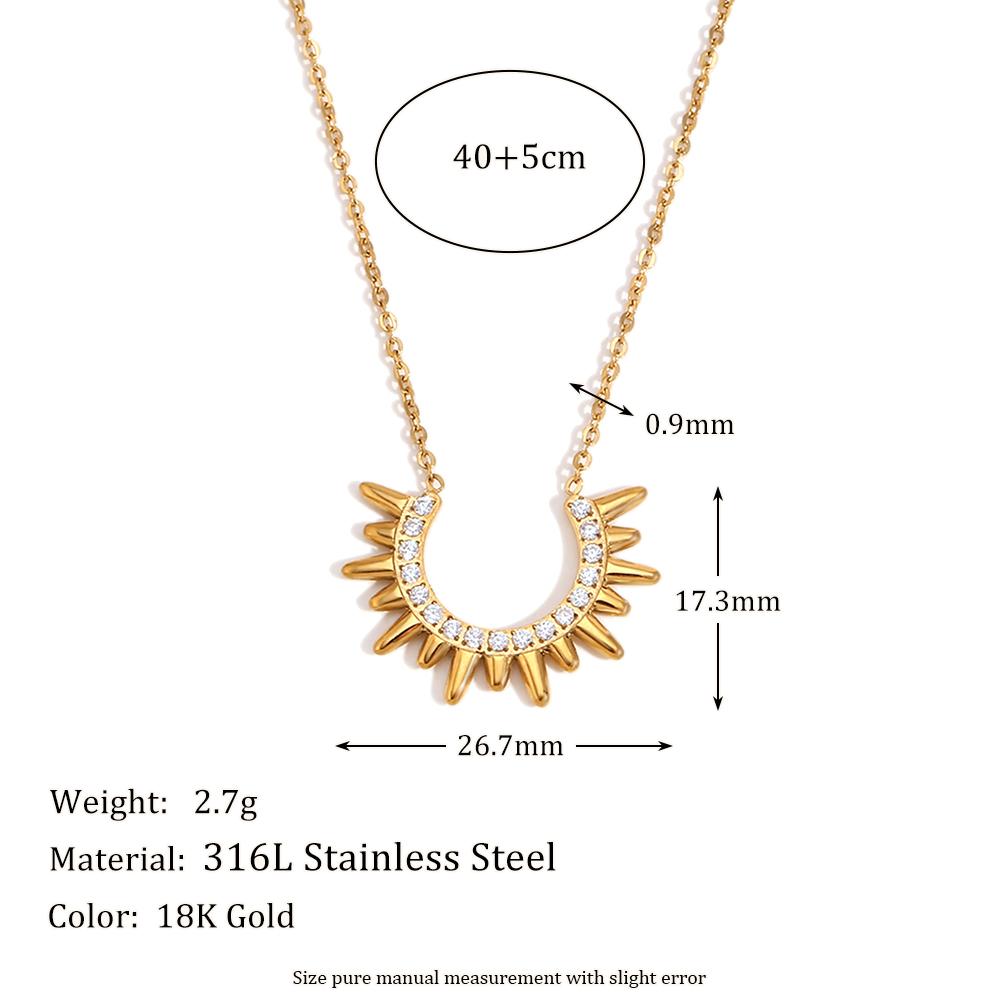 MamacitaSlay Stainless Steel 18K Gold Plated Zircon U-shaped Sunflower Necklace 2026 New Design Waterproof Jewelry High Quality 40cm золотий
MamacitaSlay Stainless Steel 18K Gold Plated Zircon U-shaped Sunflower Necklace 2026 New Design Waterproof Jewelry High Quality 40cm золотий