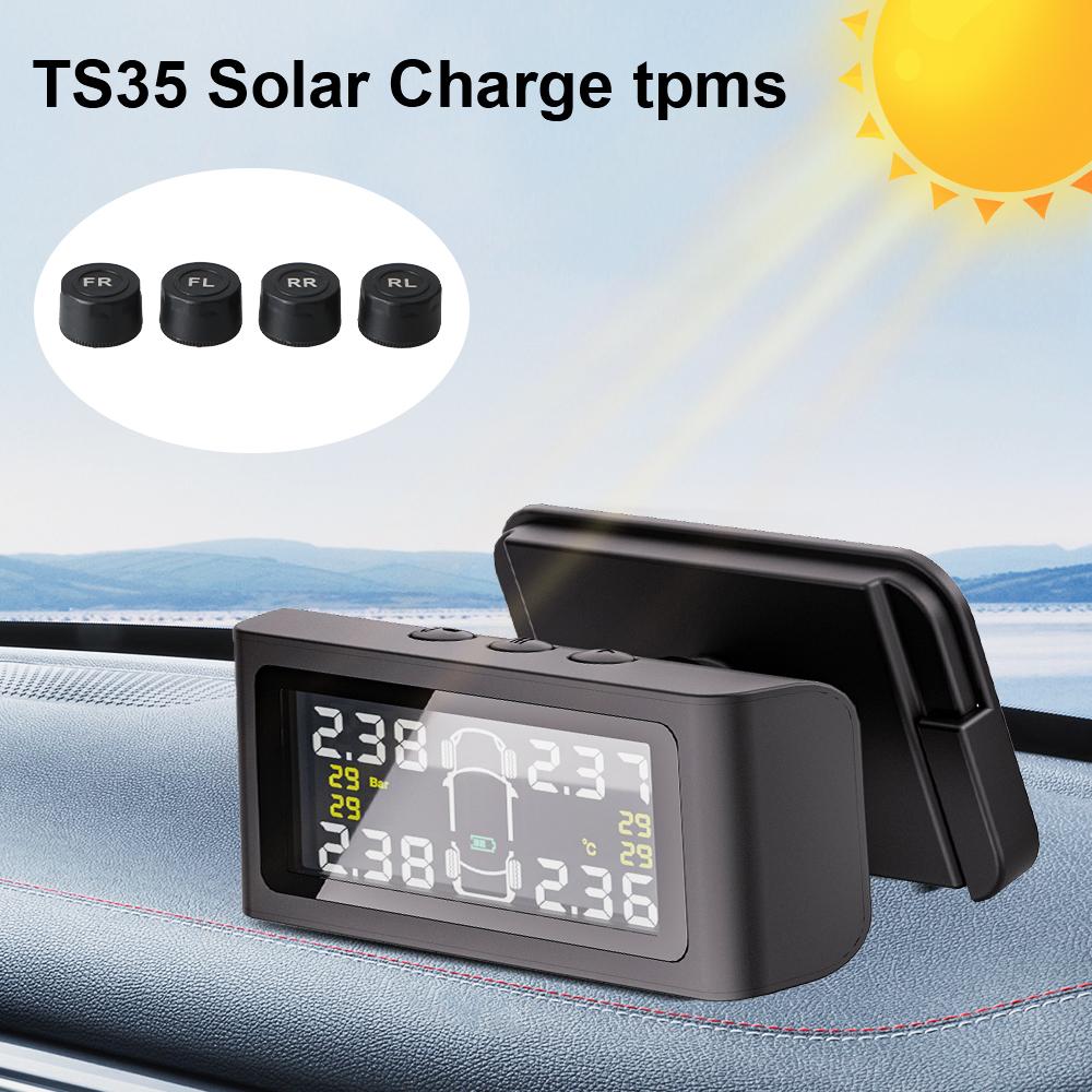 Digital LCD Display Universal Auto Security Alarm Systems 0-6.0Bar Car Tire Pressure Monitoring System USB / Solar TPMS T34 Exteral Sensors
Digital LCD Display Universal Auto Security Alarm Systems 0-6.0Bar Car Tire Pressure Monitoring System USB / Solar TPMS T34 Exteral Sensors