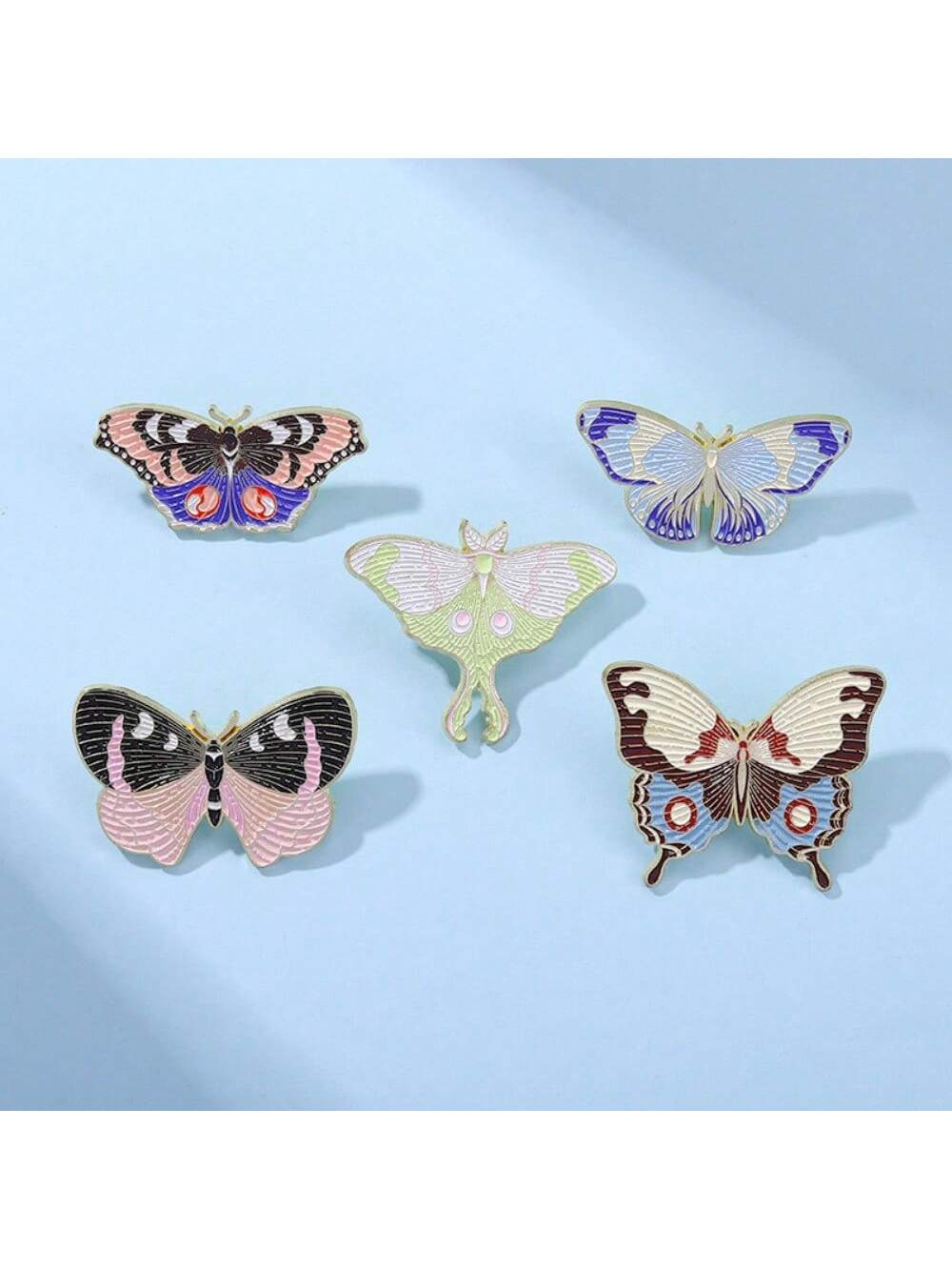 5pcs Fashion simple new bright-colored butterfly alloy brooch with fashion clothes bag hat accessories accessories pin badge
5pcs Fashion simple new bright-colored butterfly alloy brooch with fashion clothes bag hat accessories accessories pin badge