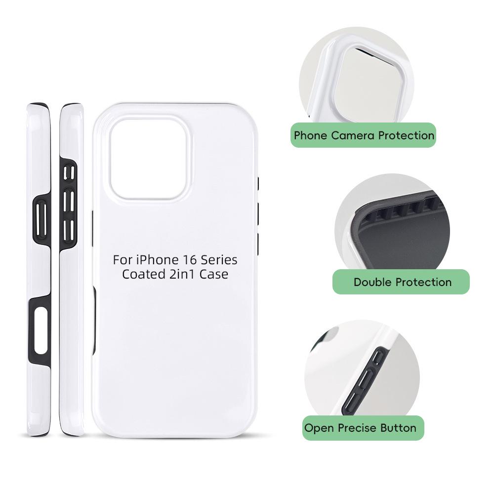 iPhone 16 Film Coating Two-in-One Heat Transfer Sublimation Case for Apple Promax iPhone 16
iPhone 16 Film Coating Two-in-One Heat Transfer Sublimation Case for Apple Promax iPhone 16