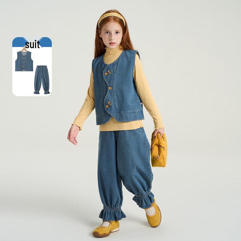 Montagut Girls Japanese Mori Style Denim Vest & Ruffle Top Set 120
Montagut Girls Japanese Mori Style Denim Vest & Ruffle Top Set 120