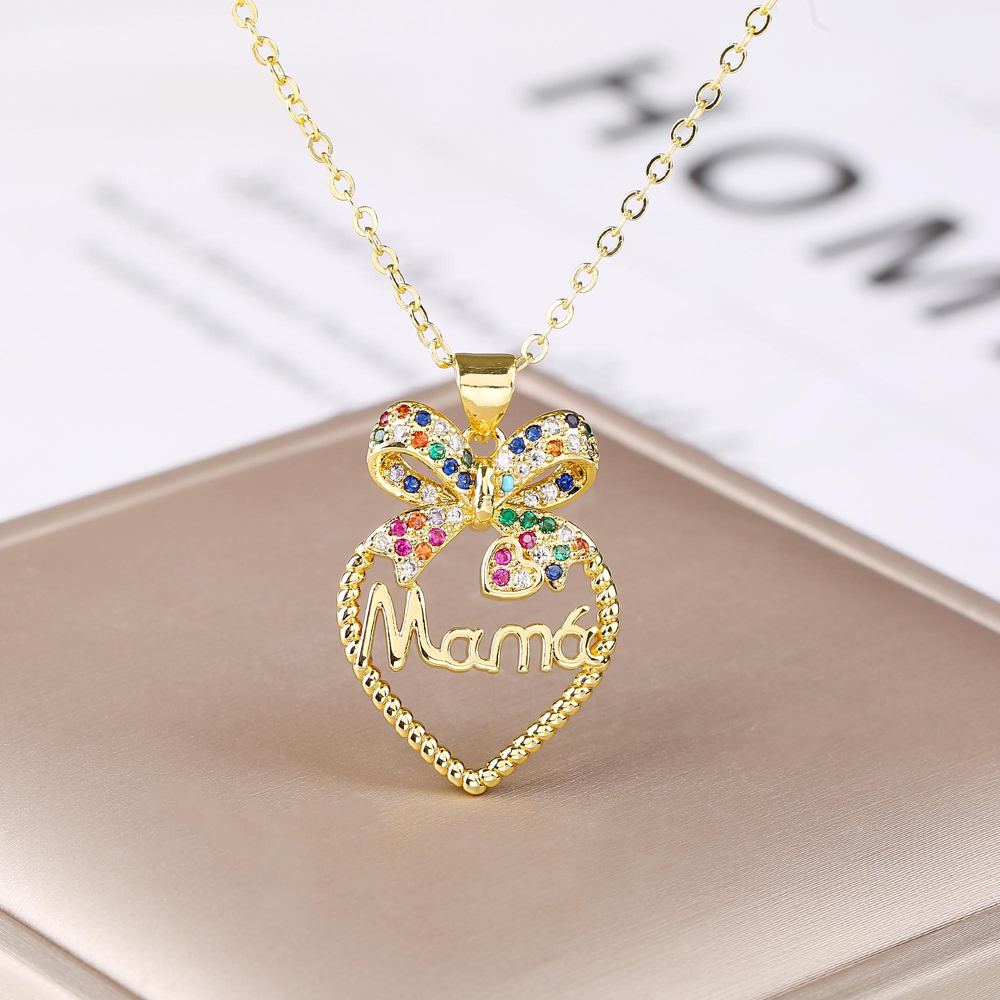 New Multi-color Crystal Zircon Heart Mama Letter Pendant Necklace For Women Mom Butterfly Choker Zircon Mother s Day Gift
New Multi-color Crystal Zircon Heart Mama Letter Pendant Necklace For Women Mom Butterfly Choker Zircon Mother s Day Gift