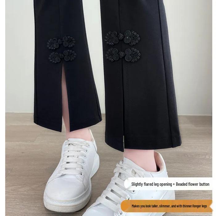 Women s Flared Pants - Chinese Style, High Waist, Frog Button, Slit Detail, Slimming, Petite, Drape, Summer 2024 Collection. 2XL чёрный
Women s Flared Pants - Chinese Style, High Waist, Frog Button, Slit Detail, Slimming, Petite, Drape, Summer 2024 Collection. 2XL чёрный