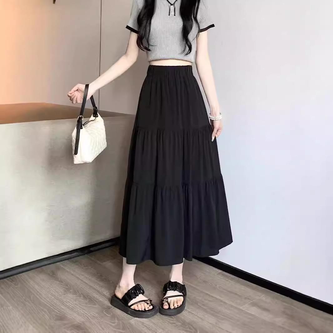 2024 Women s Black Elastic High-Waist Midi A-Line Skirt: Slimming, Draped, and Trendy for Spring/Autumn Medium
2024 Women s Black Elastic High-Waist Midi A-Line Skirt: Slimming, Draped, and Trendy for Spring/Autumn Medium