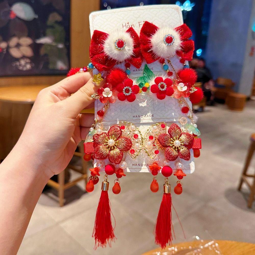 Plush Chinese New Year Headwear Tassel Ancient Style Hairpin Children Red Bowtie Hairpin Children
Plush Chinese New Year Headwear Tassel Ancient Style Hairpin Children Red Bowtie Hairpin Children