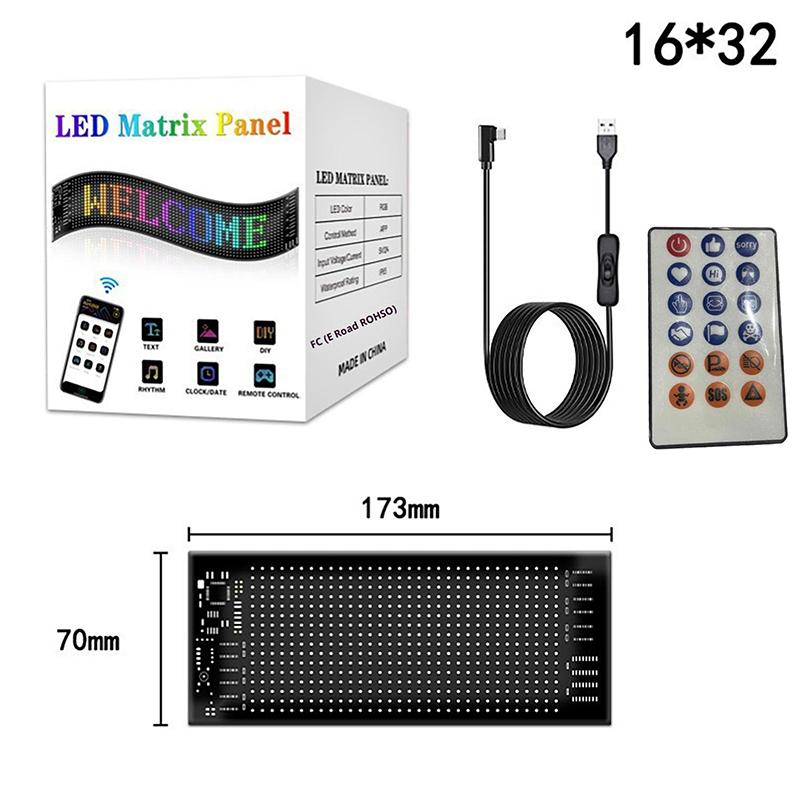Led Matrix Panel Usb 5V Flexible Led Pixel Display Screen Rgb Graffiti Pattern Message Display Bluetooth App For Car/Shop/Sign as the picture
Led Matrix Panel Usb 5V Flexible Led Pixel Display Screen Rgb Graffiti Pattern Message Display Bluetooth App For Car/Shop/Sign as the picture