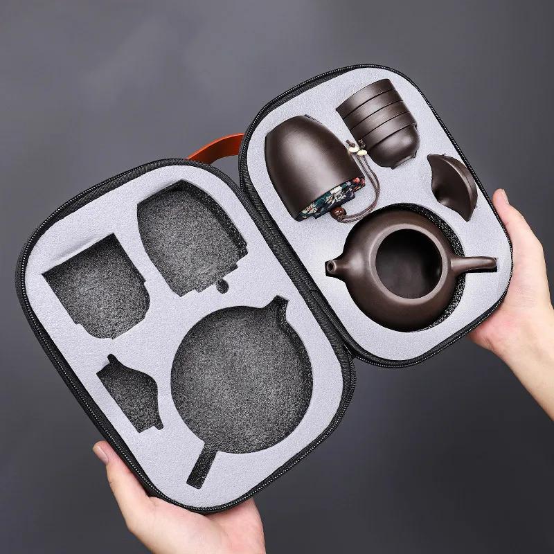 Portable Boutique Purple Clay Tea Pot Set Household Customized Filter Tea Pot and Cup Set Chinese Tradition Tea Set Supplies
Portable Boutique Purple Clay Tea Pot Set Household Customized Filter Tea Pot and Cup Set Chinese Tradition Tea Set Supplies