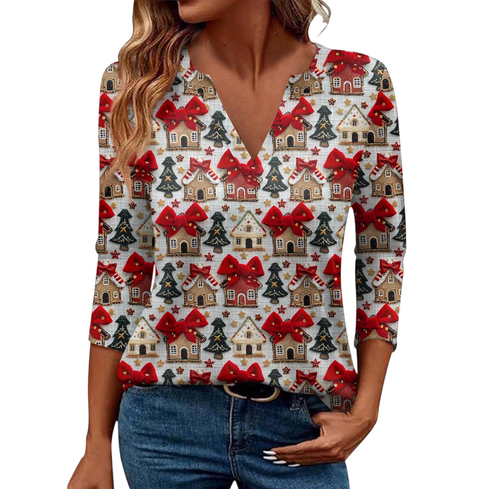 Women s Casual Fashionable Sexy Comfortable V-Neck Christmas Three-Quarter Sleeve Top XL червоний
Women s Casual Fashionable Sexy Comfortable V-Neck Christmas Three-Quarter Sleeve Top XL червоний