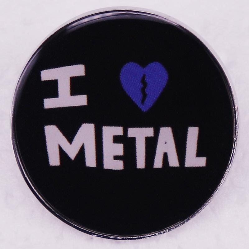 I Love Metal Music Brooch Badge for Clothes and Bags
I Love Metal Music Brooch Badge for Clothes and Bags