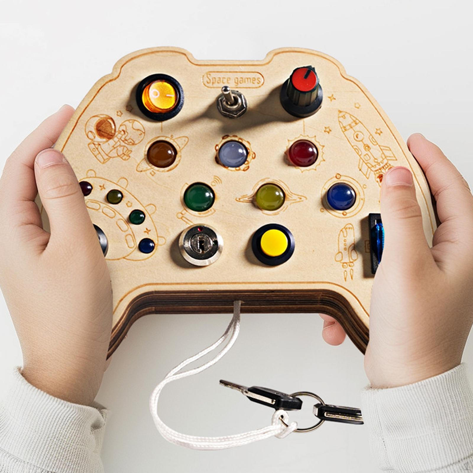 Busy Board Early Learning Activity Toy with Light Switch Travel Teaching Aid Montessori for
Busy Board Early Learning Activity Toy with Light Switch Travel Teaching Aid Montessori for
