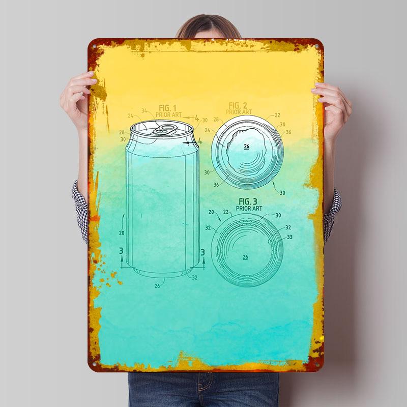 Can Patent Drawing Tin Plaque Poster Customized Wall Art Retro Vintage Metal Signs for Man Cave Aesthetic Decoration Room Decor 7.9x11.8In(20x30cm)
Can Patent Drawing Tin Plaque Poster Customized Wall Art Retro Vintage Metal Signs for Man Cave Aesthetic Decoration Room Decor 7.9x11.8In(20x30cm)