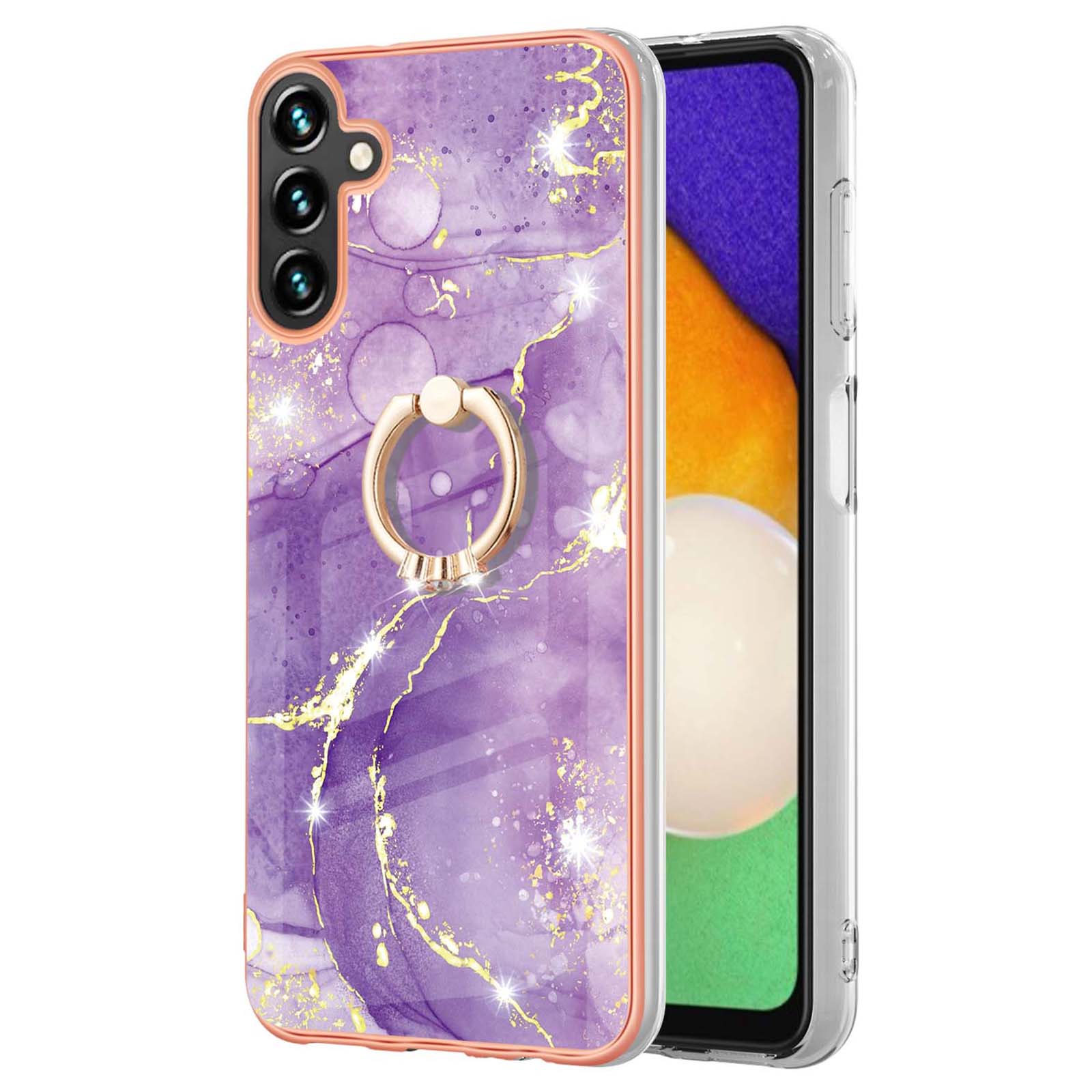 For Samsung Galaxy A34 5G Case with Ring Kickstand Marble Pattern Electroplating TPU Back Cover Rose Gold 005
For Samsung Galaxy A34 5G Case with Ring Kickstand Marble Pattern Electroplating TPU Back Cover Rose Gold 005