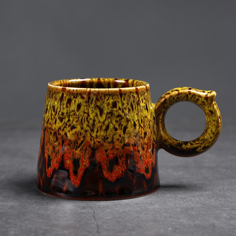 Kiln change coffee cup and saucer set ceramic mug creative latte latte flower cup retro afternoon teacup hanging ear cup 200nml
Kiln change coffee cup and saucer set ceramic mug creative latte latte flower cup retro afternoon teacup hanging ear cup 200nml