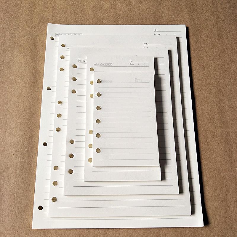 Refillable A5 Loose Leaf Notebook Paper: A4/B5/A6 Lined Planner Refills A7 Six Holes Lined 40 Sheets
Refillable A5 Loose Leaf Notebook Paper: A4/B5/A6 Lined Planner Refills A7 Six Holes Lined 40 Sheets