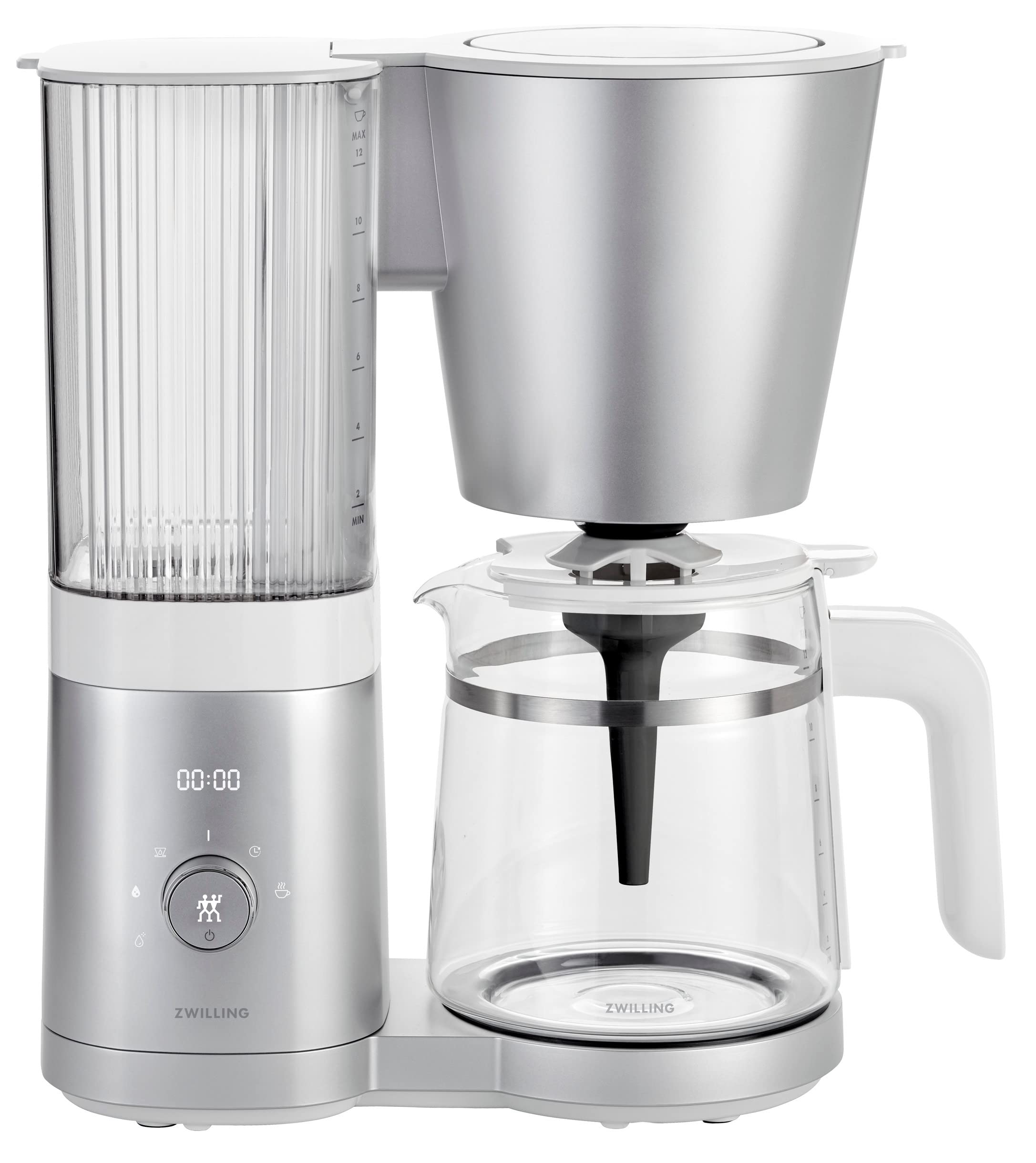 ZWILLING Coffee Automatic Aroma Extraction Large Capacity 10 Cups Heat Retention Function Reservation Timer Cleaning Mode Water Hardness Setting срібний
ZWILLING Coffee Automatic Aroma Extraction Large Capacity 10 Cups Heat Retention Function Reservation Timer Cleaning Mode Water Hardness Setting срібний