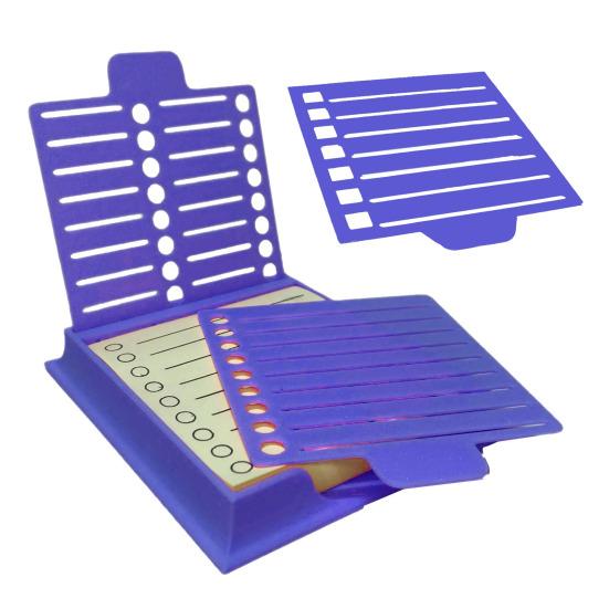 Держатель для липких заметок с трафаретом, самоклеящийся диспенсер для блокнотов с шаблоном для рисования линий, настольный органайзер для липких заметок для домашнего офиса фиолетовый