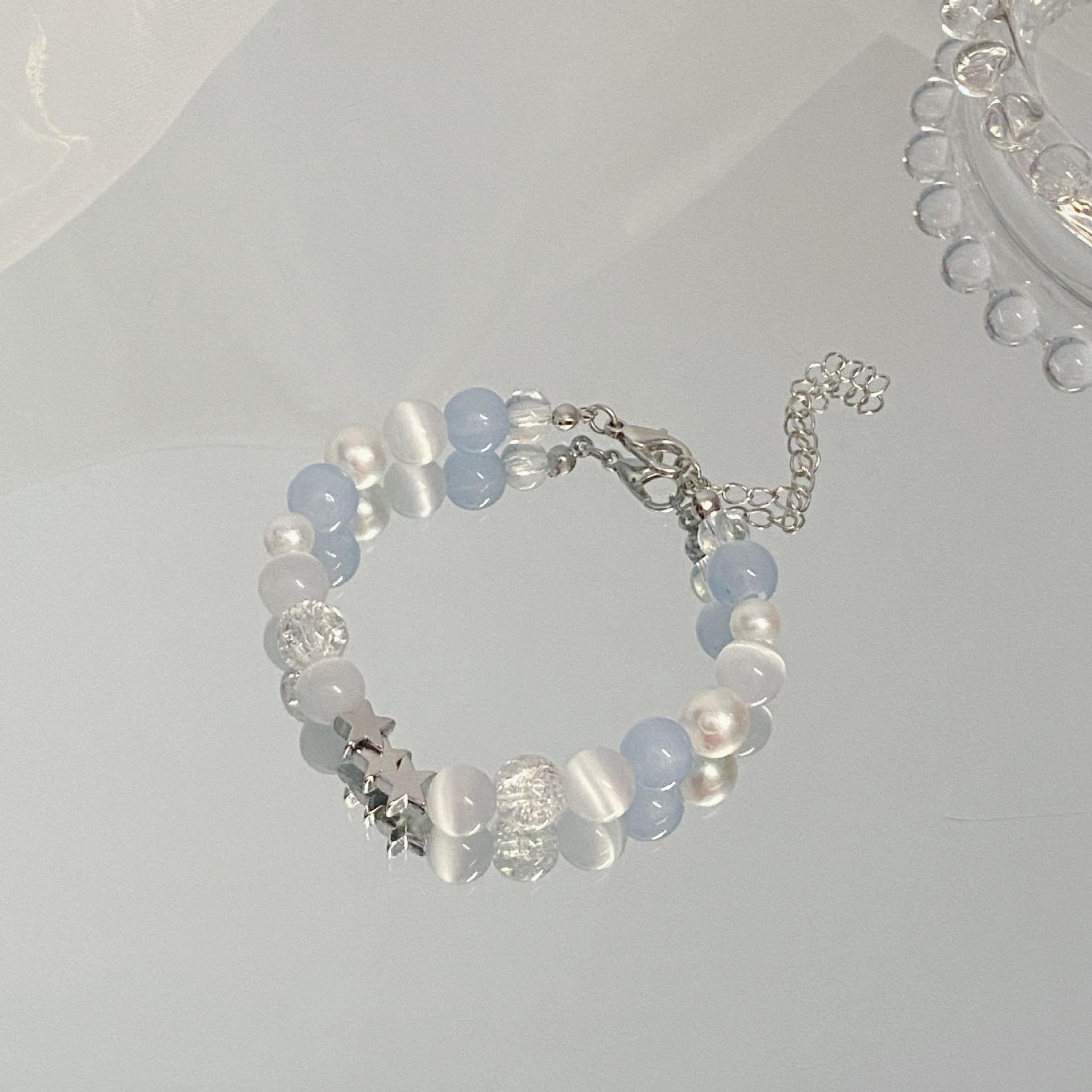 Fashion five pointed pearl beaded bracelet adjustable star glass ball bracelet jewelry gift
Fashion five pointed pearl beaded bracelet adjustable star glass ball bracelet jewelry gift