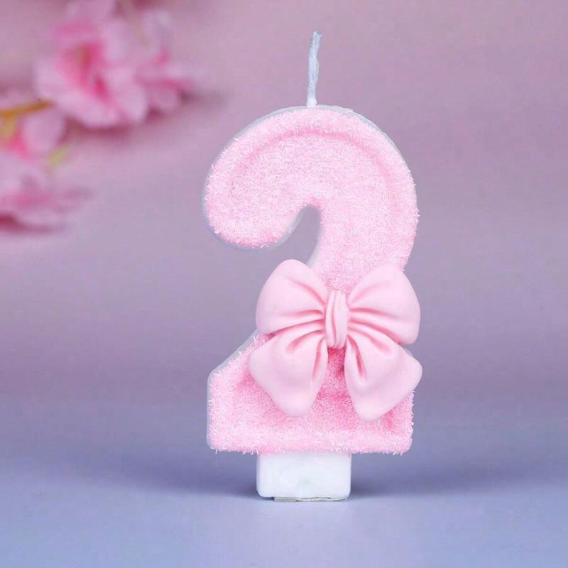 1Pc Creative Cute Bow-Tie Shaped Number Cake Candle With Drip-Prevention Tray Birthday Cake Party Anniversary Cake Decoration
1Pc Creative Cute Bow-Tie Shaped Number Cake Candle With Drip-Prevention Tray Birthday Cake Party Anniversary Cake Decoration