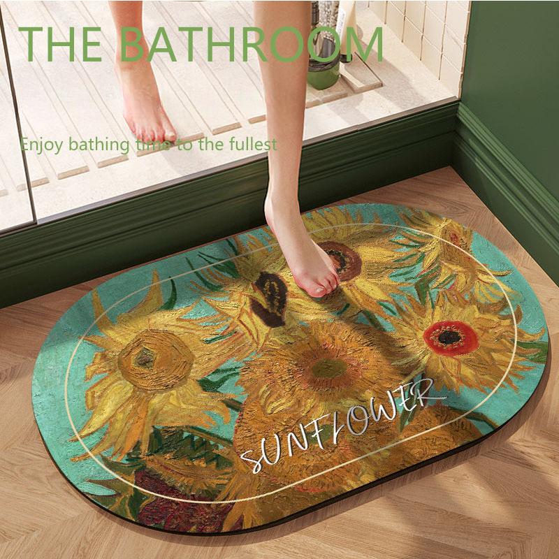 Oil Painting Style Diatom Mud Floor Mat Bathroom Absorbent Mat Bathroom Technology Velvet Foot Mat Anti-slip Floor Mat Toilet Door Mat 50 * 80Cm
Oil Painting Style Diatom Mud Floor Mat Bathroom Absorbent Mat Bathroom Technology Velvet Foot Mat Anti-slip Floor Mat Toilet Door Mat 50 * 80Cm