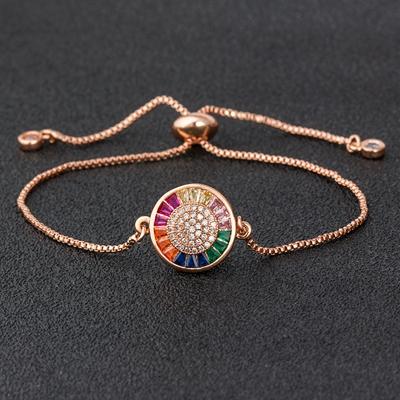 Nidin New Design Copper Zircon Adjustable Colorful Bracelet For Women Girls Rainbow Jewelry Fine Birthday Party Wedding Gift рожевий колір золота
Nidin New Design Copper Zircon Adjustable Colorful Bracelet For Women Girls Rainbow Jewelry Fine Birthday Party Wedding Gift рожевий колір золота